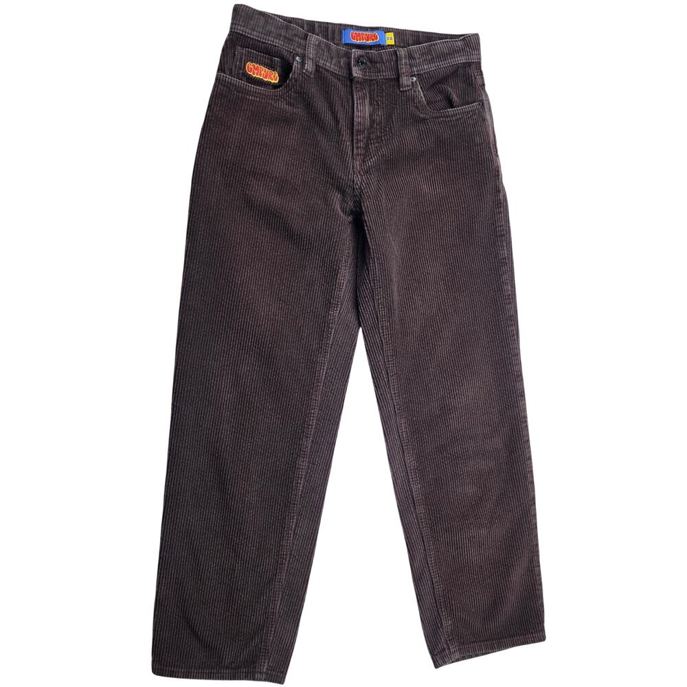 Empyre Brown Corduroy Pants Size 26 Wide Leg Skater Streetwear Y2K